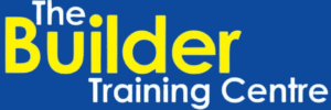 Logo for The Builder Training Centre: blue background with 'The' in white, 'Builder' in large yellow letters, and 'Training Centre' in white beneath.